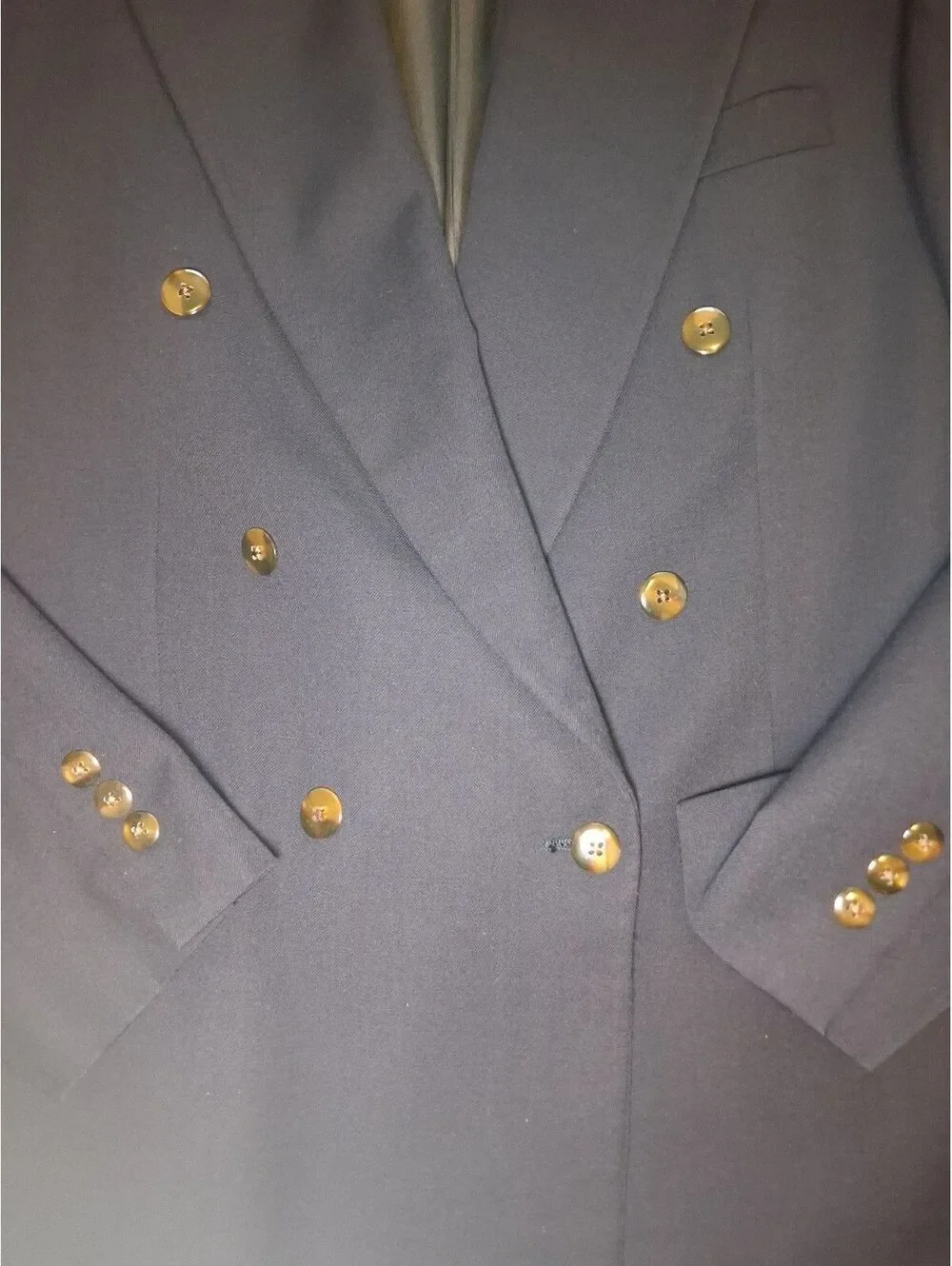 Givenchy Double Breasted Blazer Sport Coat 42R Navy Wool